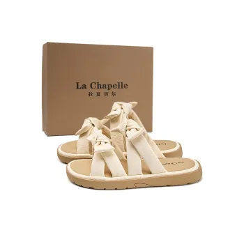 La Chapelle Abrasion Resistant Slide Slippers Women's Beige