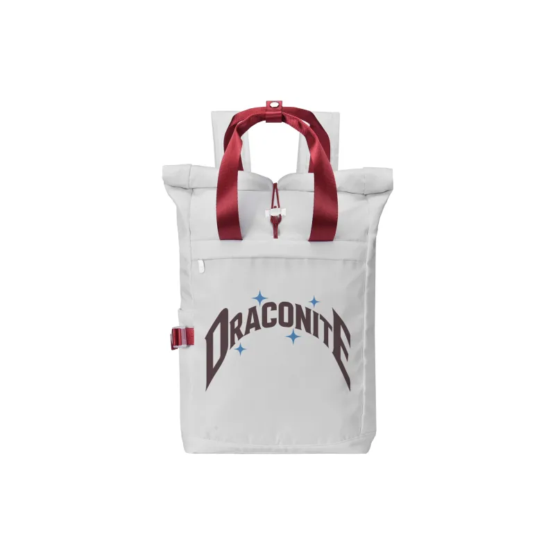 DRACONITE Polyester Backpack Regular Unisex Gray Red Contrast-8