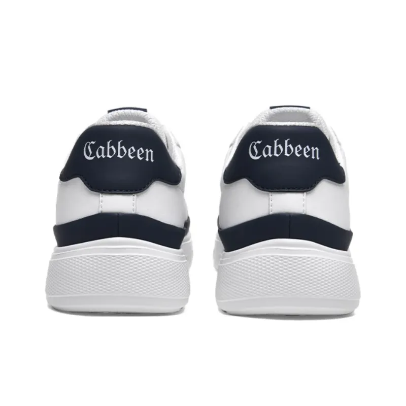 Cabbeen Height Increasing Abrasion Resistant Low Top Skateboard Shoes Men's Dark Blue-3