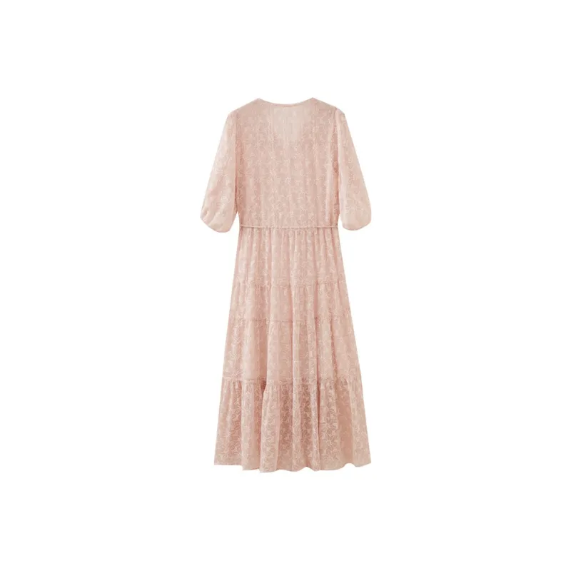 SHUIYUNJIAN Long Sleeved Dress Women's-1
