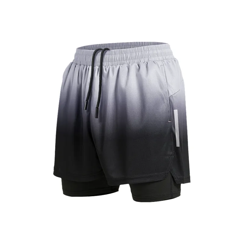 KPADB Basketball Shorts Unisex Gray White-0