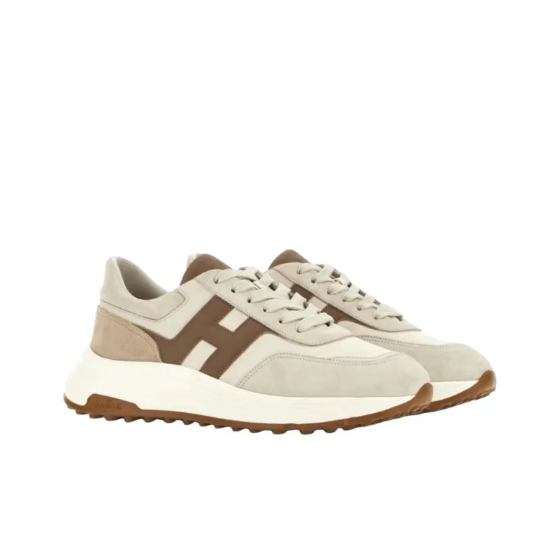 HOGAN H Patch Low Top Casual Shoes 4.5cm Men's Brown-1