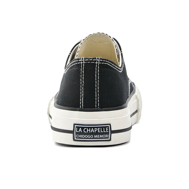 La Chapelle Non slip Lightweight Low Top Canvas Shoes Women's Black-5