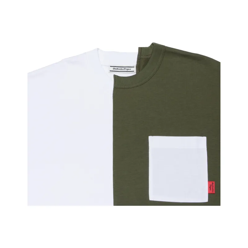 Onitsuka Tiger T Shirt Unisex White/Khaki-2