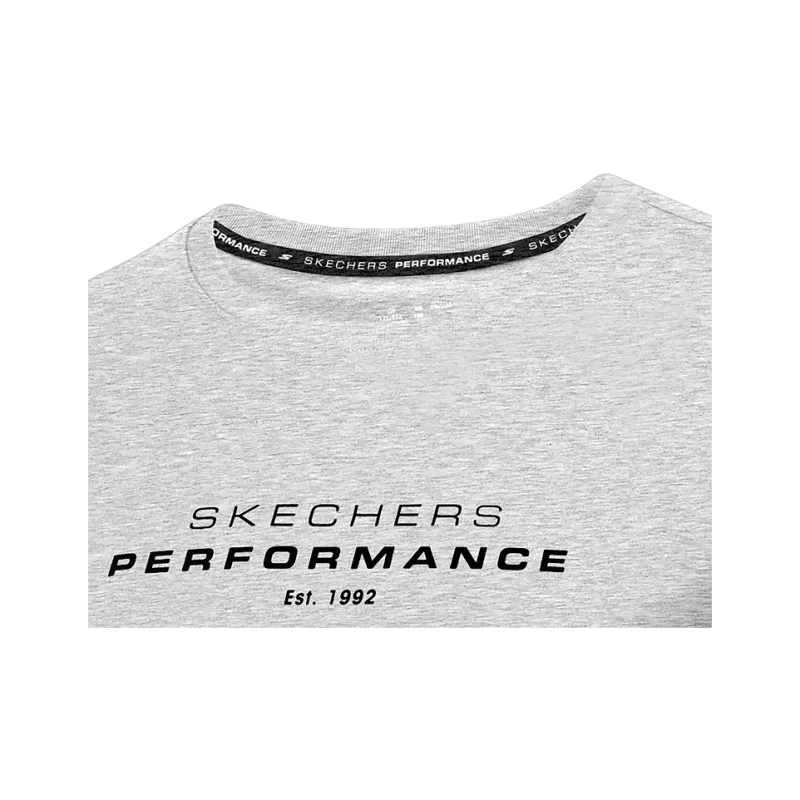 Skechers SS25 T Shirt Men's Heather Gray Light Color-2
