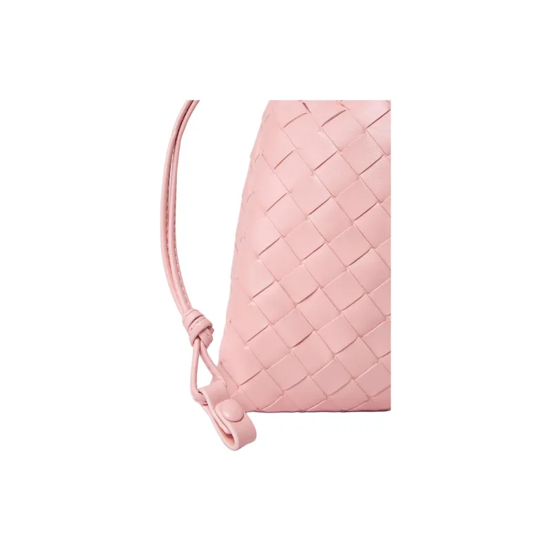 Bottega Veneta Intrecciato Leather Clutch Women's Pink-3