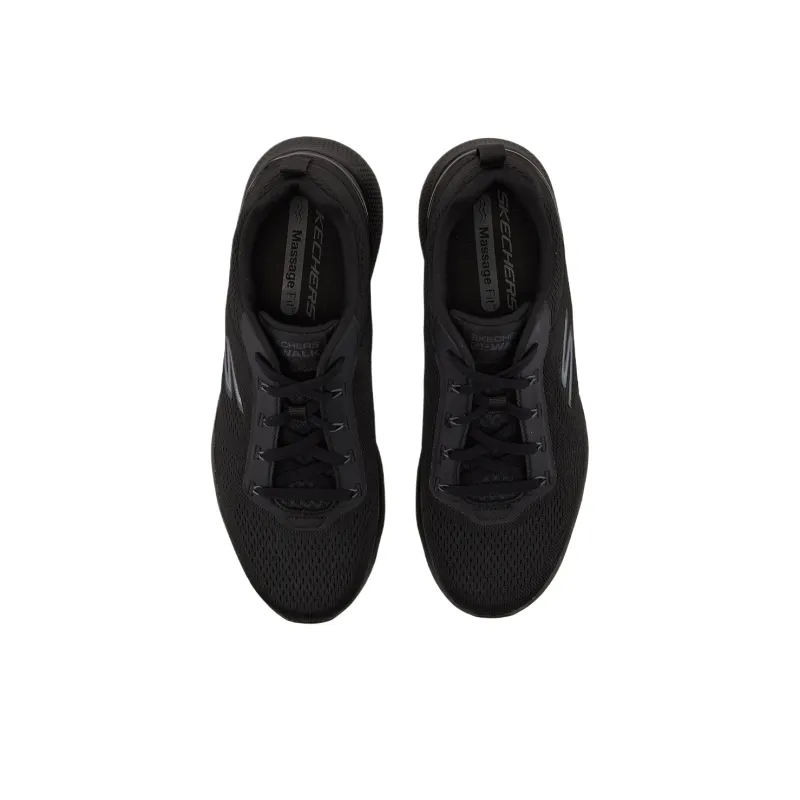 Skechers Go Walk Massage Fit Low Top Running Shoes Men's Black-3