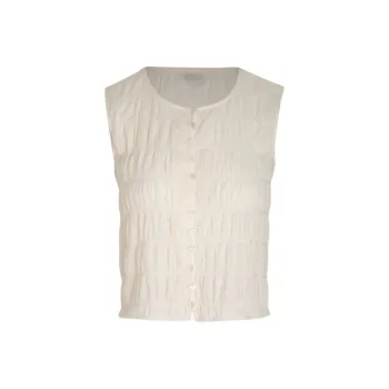 Little pull Tank Tops Women's Beige