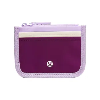 Lululemon Recycled Polyester Card Holder Women's Lavender Frost With Light Ivory And Ice Grape