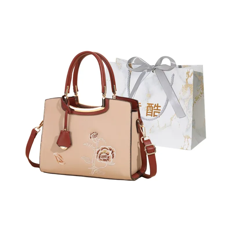 Cool PU Crossbody One Shoulder Handbag Women's Small Flower Style/Print Style-0