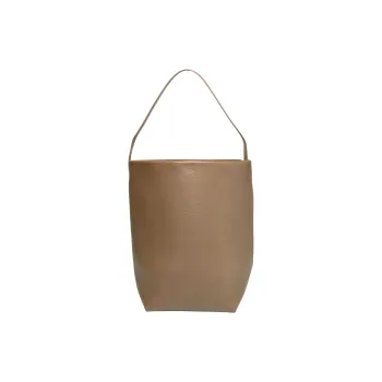 THE ROW Leather Bucket Bag Handbag Medium Size Women's Brown