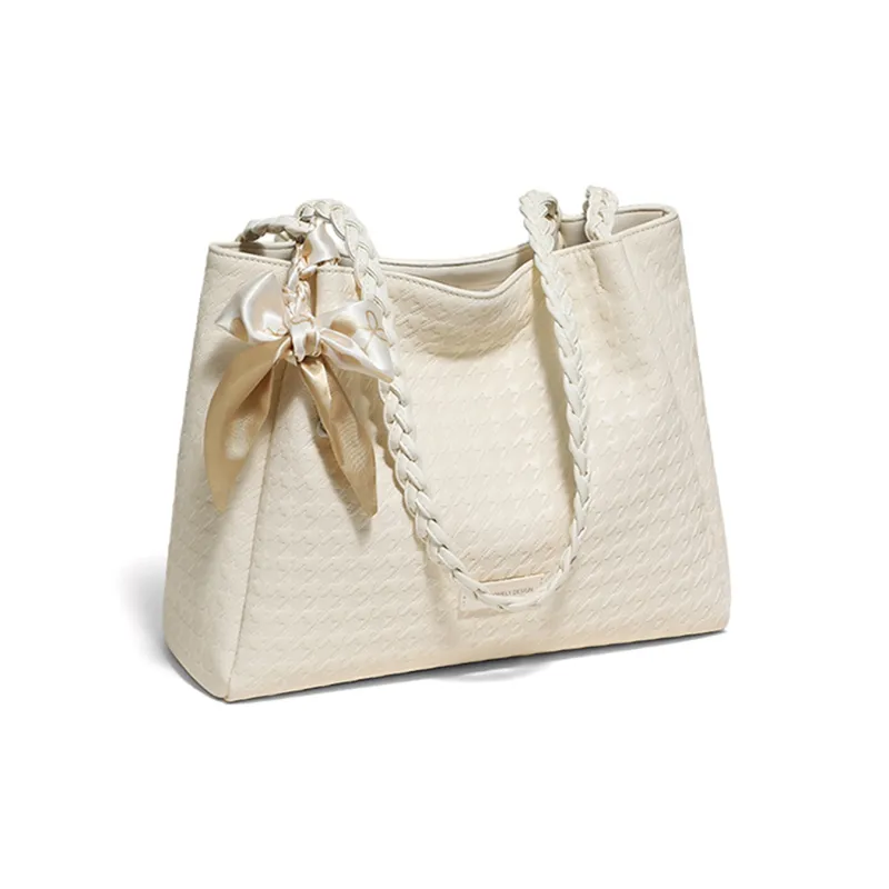 COMELY Cow Leather Tote Bag, Shopping Bag, Handbag, Shoulder Bag Regular Women's White-1