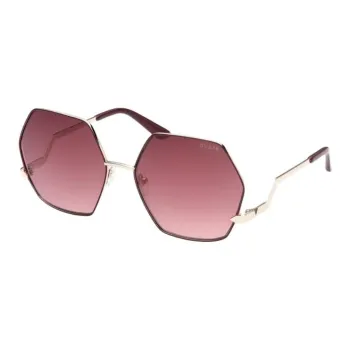 GUESS Metal Irregular Shape Sunglasses Women's Gold