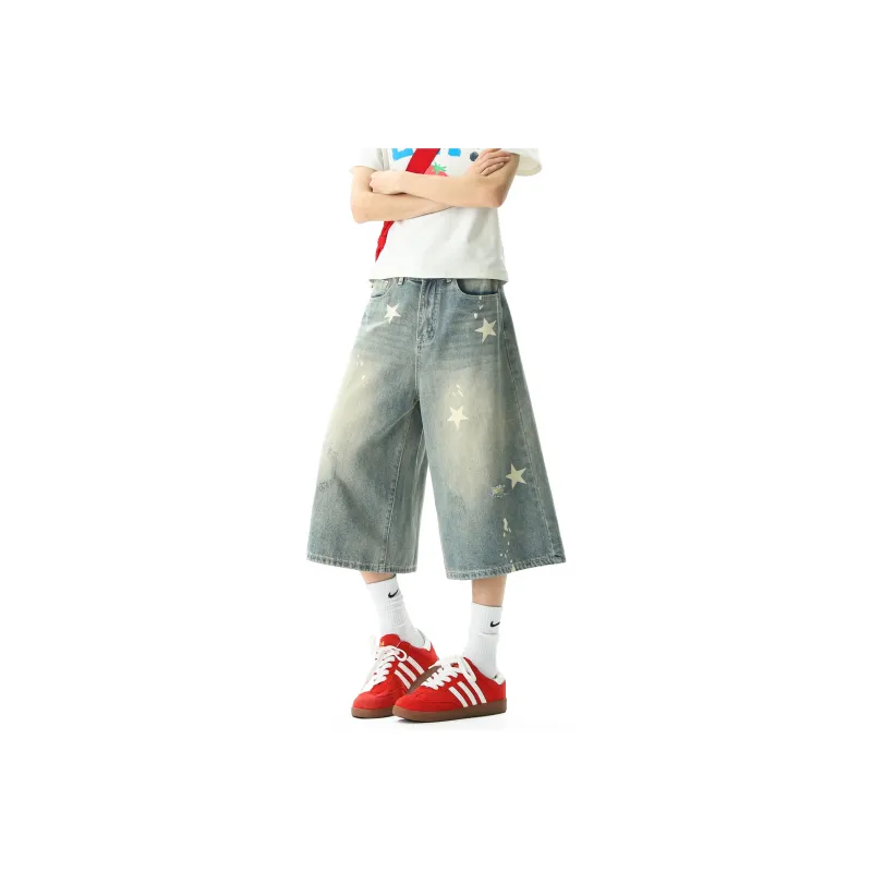GROGNAK Denim Shorts Unisex Vintage Blue-0