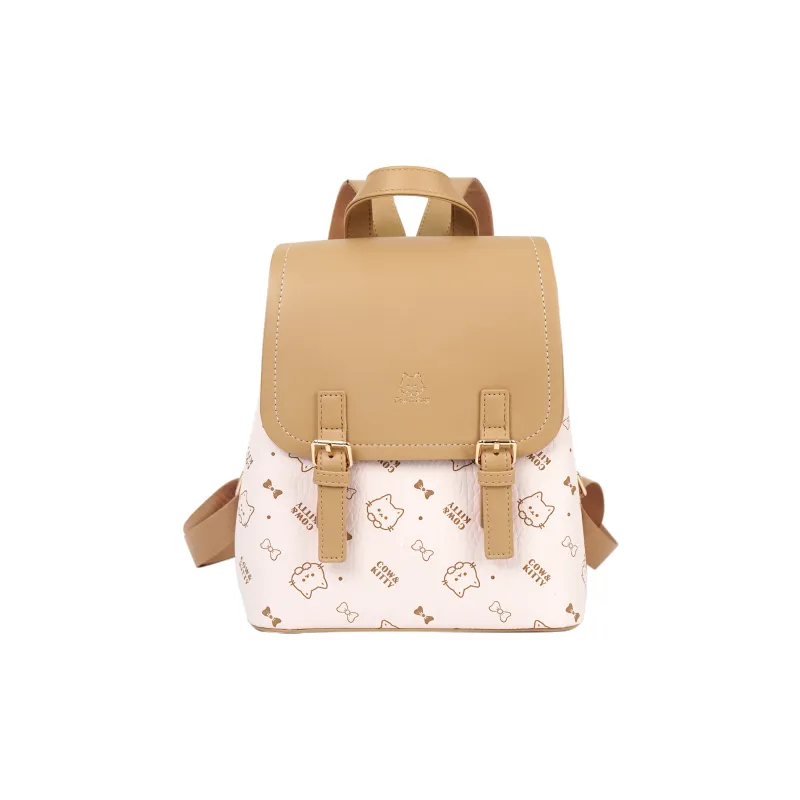 BLAKE FLEETO PU Backpack Women's Cherry Blossom Pink/Coffee Brown-4