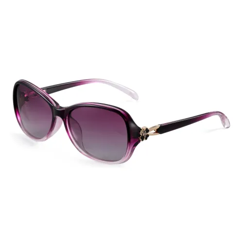 COLORE.IN TR/Memory Plastic Round Sunglasses Women's