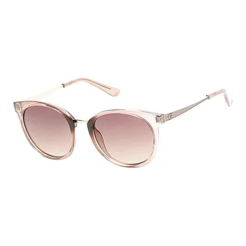 GUESS Plastic Round Sunglasses Women's Transparent