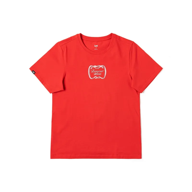 Lee SS25 Regular T Shirt Women's Red-0