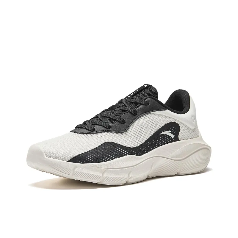 Anta Cushioning And Breathable Low Top Training Running Shoes Men's Black White-1
