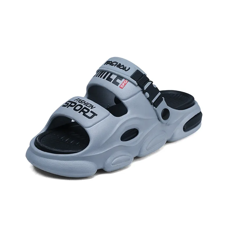 TFKY Beach Sandals Men Black Warrior/Volcanic Gray/Haze Blue-3
