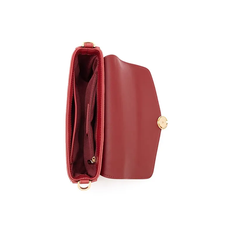 CLEVER& KETCH PU Crossbody Bag, Shoulder Bag Women's Apricot/Black/Red-9
