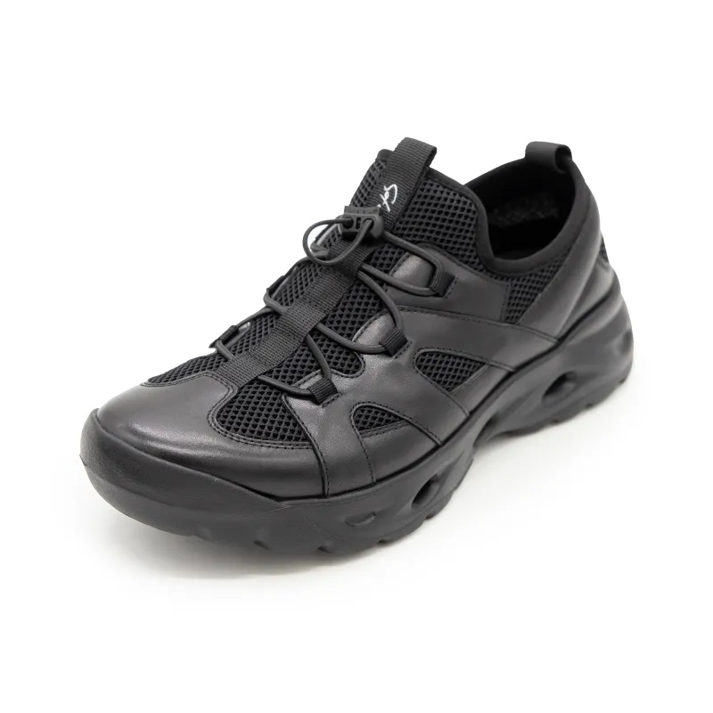 Satchi Shock Absorbers Slip Resistant, Abrasion Resistant, Breathable Mid Top Casual Shoes Men's Black-2