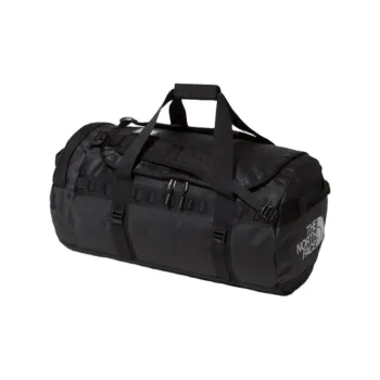 THE NORTH FACE Recycled Polyester Portable Double Shoulder Travel Bag 65L Unisex Black