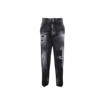 DSQUARED 2 High rise Distressed Wide leg Jeans