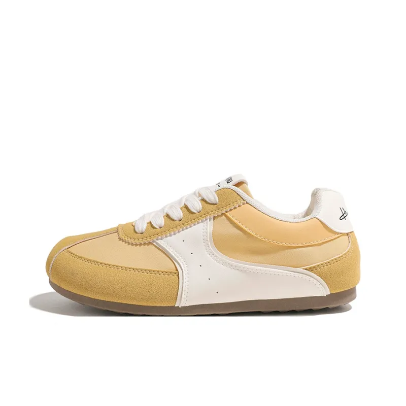 HUANQIU Cushioning Abrasion Resistant Lightweight Low Top Casual Shoes Women's Yellow-0