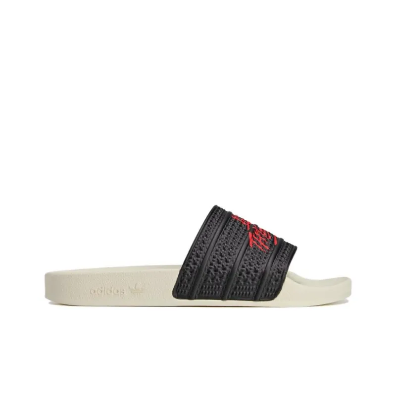 Adidas Originals Adilette Slides 100 Thieves Black Red-1