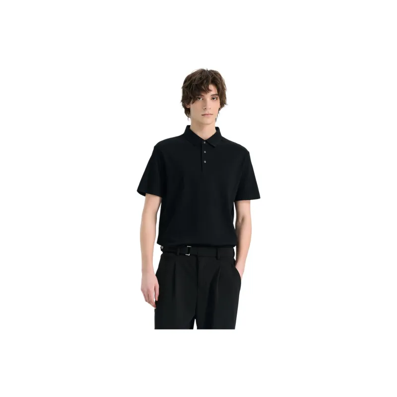 WILD LEADER Polo Shirts Men Mysterious Black[TW5118277H]-1