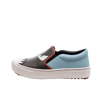 FENDI Monster Casual Single Shoes 3cm Women's Black Blue