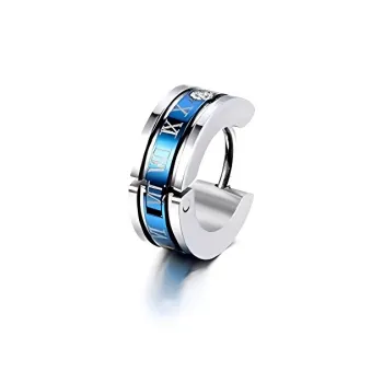 DAIRUO Titanium Steel Clip On Earrings Men's