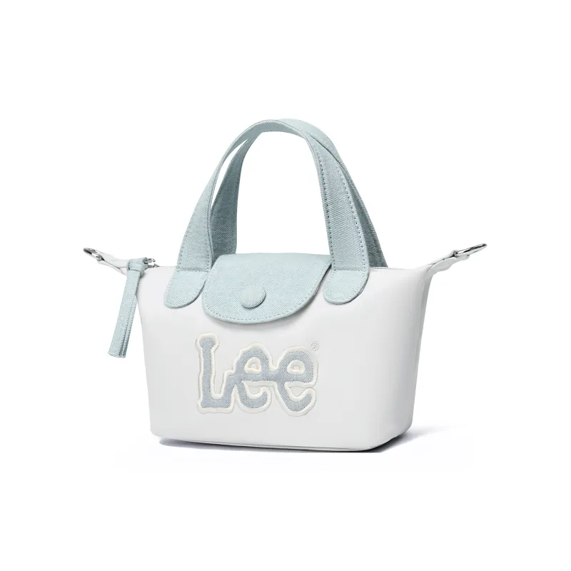 Lee Fabric Handbag Dumpling Bag Trumpets Women's Haze Blue/Barley Color/Fruit Green-1