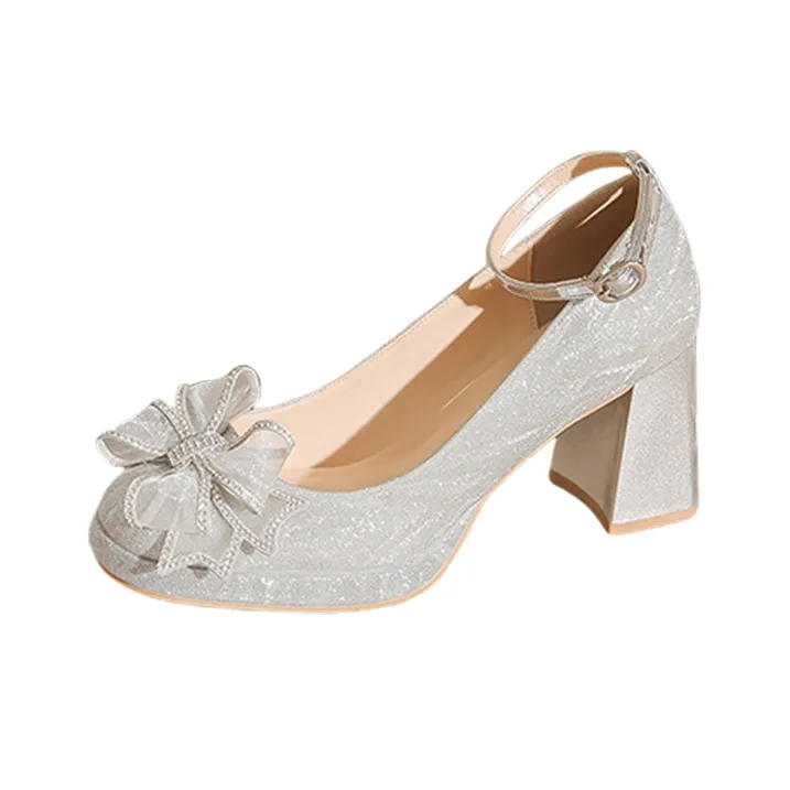 BIGTREE Chunky Heel High Heels Women's-5