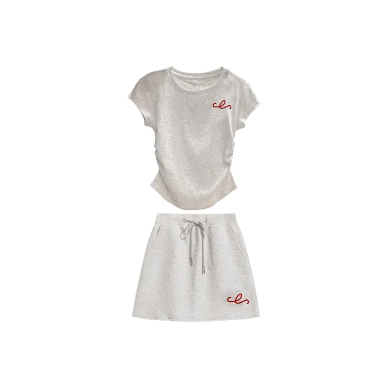 Cotton Gene Two Piece Skirt Sets Women's-0