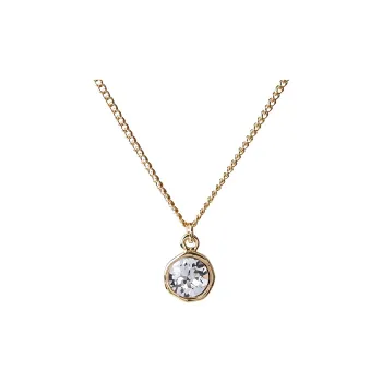 DANA BURTON Brass Swarovski Crystals Necklaces Unisex Gold