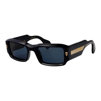T Henri Acetate Rectangular Sunglasses Men's Black