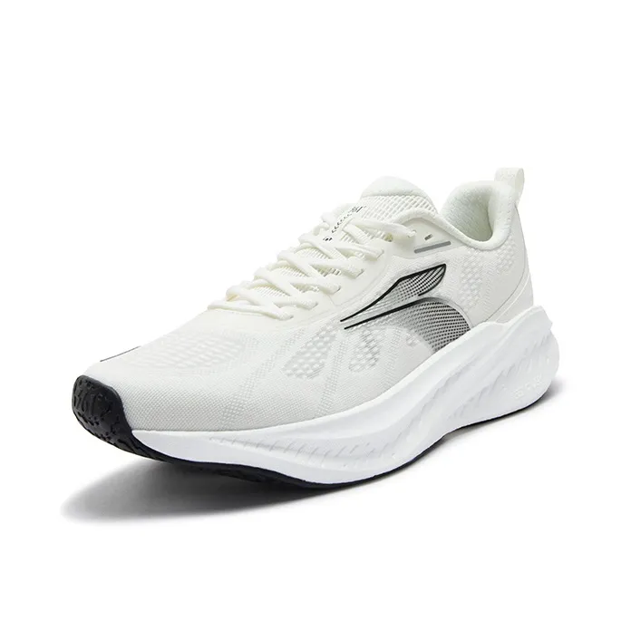 361° Blast Foam 4SE Shock Absorbers Slip Resistant Breathable Low Top Casual Running Shoes Men's Feather White-1