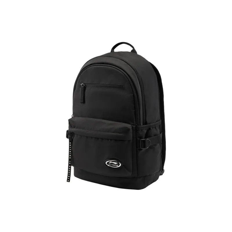 LiNing Polyester Backpack Unisex Black-1