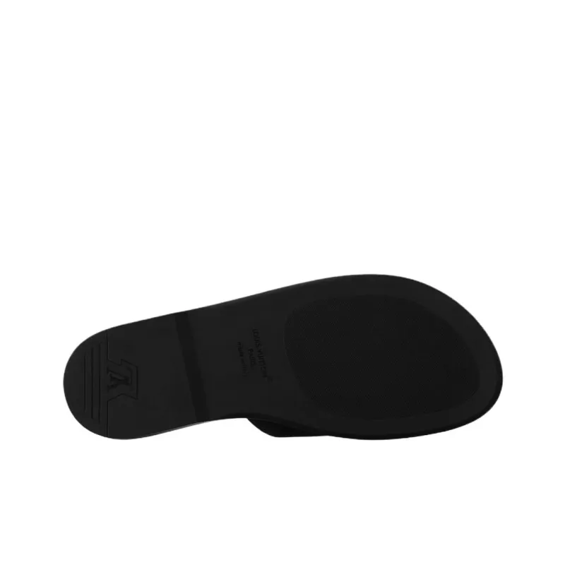 LOUIS VUITTON Slip Resistant Slide Slippers Men's Black-4