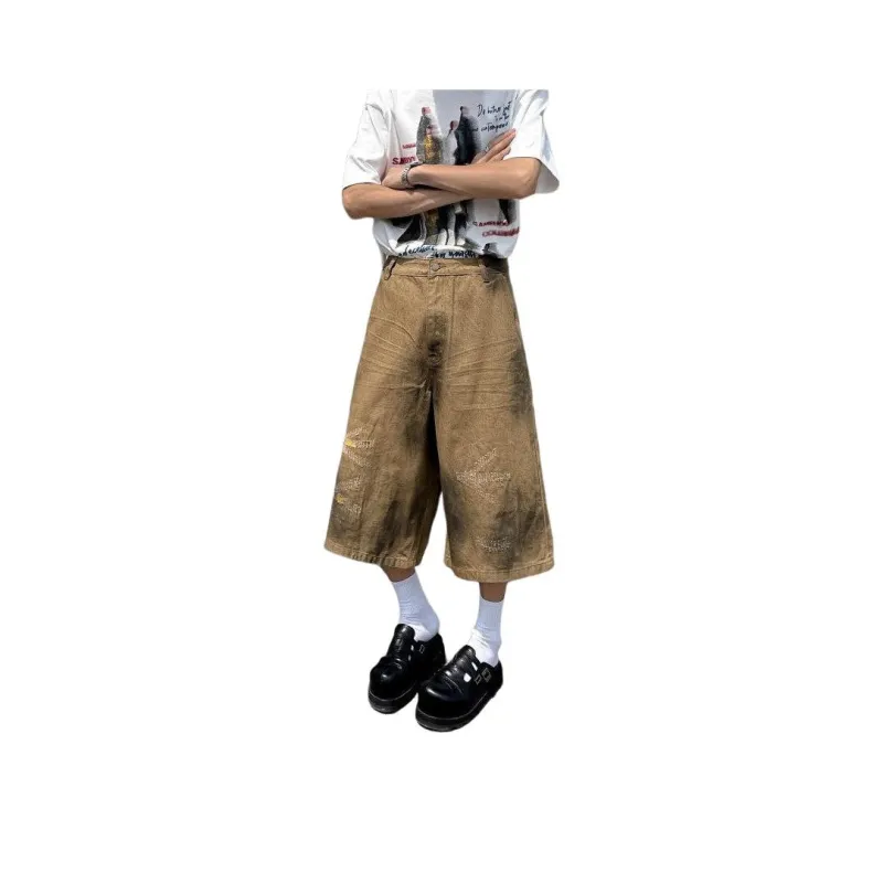 GY.VG Denim Shorts Unisex Khaki-0