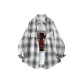 Gray Blue Plaid