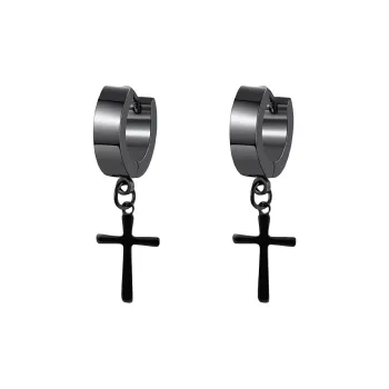 DAIRUO Copper Clip On Earrings Men's