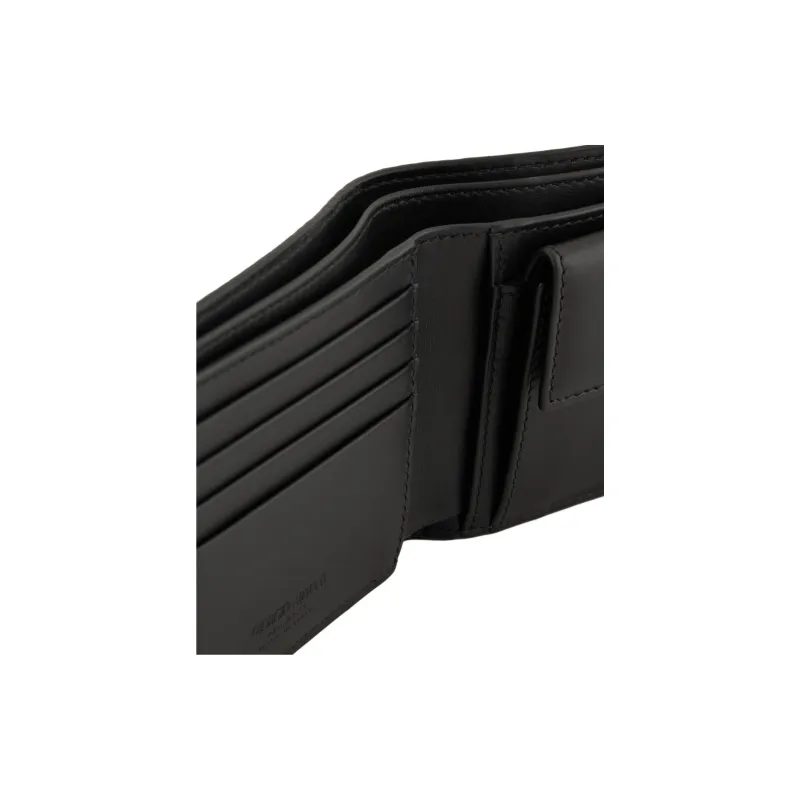 EMPORIO ARMANI Calfskin Wallet Women's Black-3