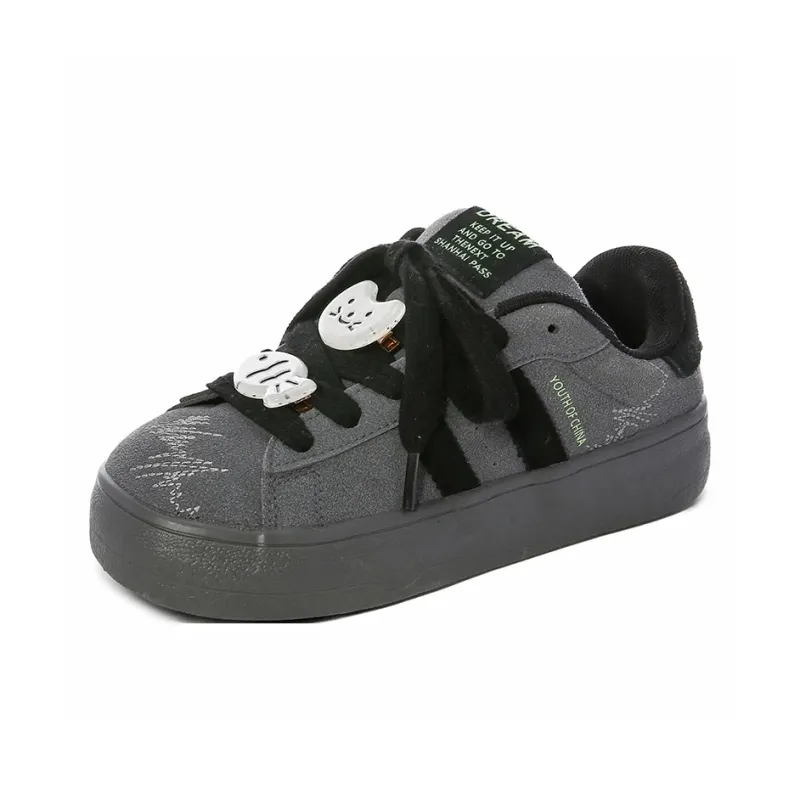 SHUXIAOBEI Anti Slip Wear Resistant Low Top Skateboard Shoes Women's-2