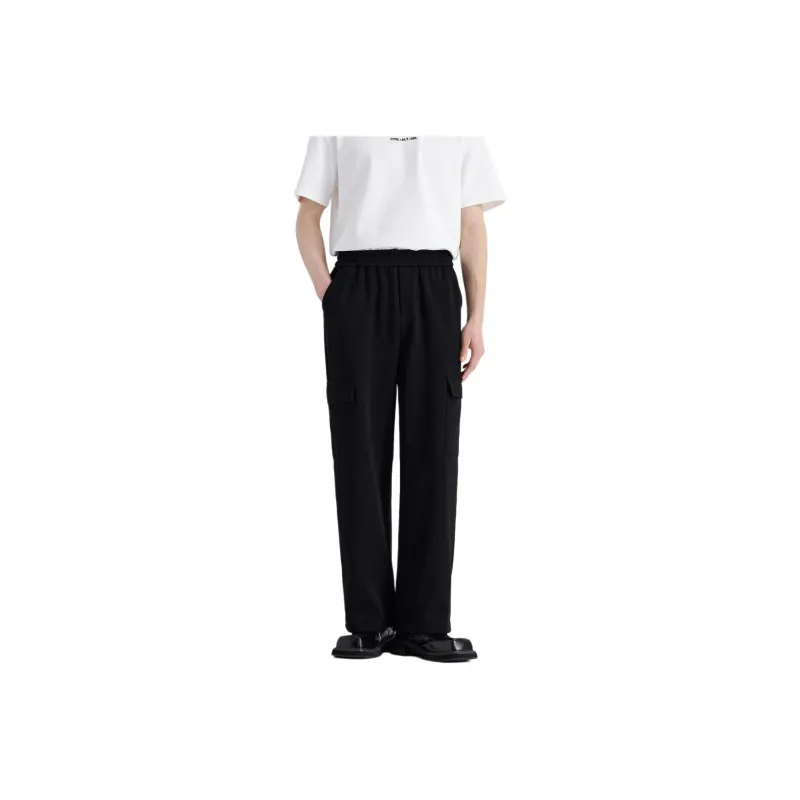 WILD LEADER Casual Pants Men Black[XXKW5138V66]-0