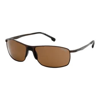 CARRERA Titanium Plastic Metal Stainless Steel Bronze Rectangular Sunglasses Unisex Black