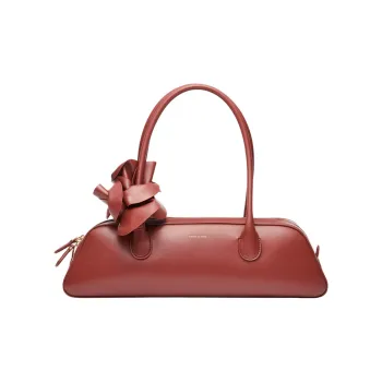 MAGDA BUTRYM Brigitte Calfskin Shoulder Bag Women's Amber Red