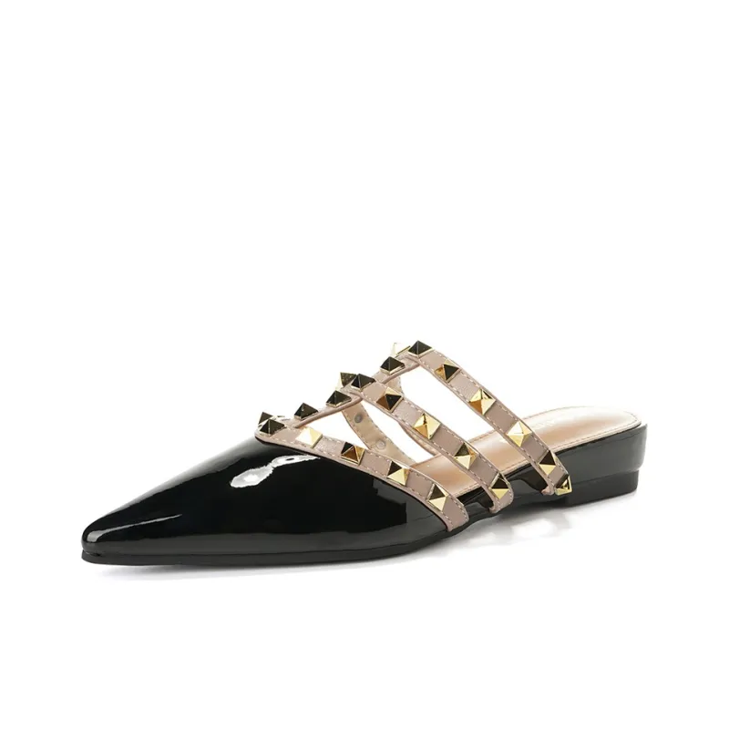 Lanza Rubber Sole Stud Slip Resistant Closed Toe Slippers Women's-5